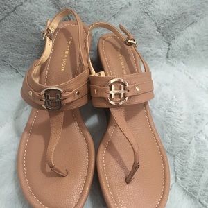 Tommy Hilfiger platform wedge thong sandals shoes